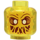 LEGO Transparentes Gelb Scrimper Minifigure Kopf (Einbau-Vollbolzen) (3626 / 66679)