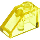 LEGO Transparent Yellow Slope 1 x 2 (45°) (3040 / 6270)