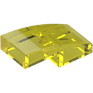 LEGO Giallo trasparente Pendenza 1 x 2 Curvo (3593 / 11477)