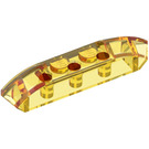 LEGO Transparent Yellow Slope 1 x 4 Curved with Sloped Ends and Two Top Studs (40996)