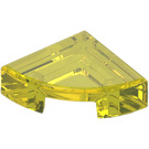 LEGO Amarillo transparente Plana 1 x 1 Cuarto Círculo (25269 / 84411)