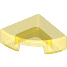 LEGO Transparent Yellow Tile 1 x 1 Quarter Circle (25269 / 84411)