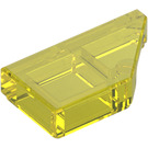 LEGO Transparent Yellow Tile 1 x 2 45° Angled Cut Right (5092)