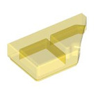 LEGO Transparent Yellow Tile 1 x 2 45° Angled Cut Right (5092)