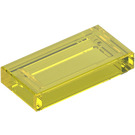 LEGO Amarillo transparente Plana 1 x 2 con ranura (3069 / 30070)