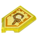 LEGO Transparent Yellow Tile 2 x 3 Pentagonal with Might of The Magician Power Shield (22385)