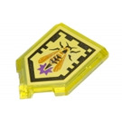 LEGO Transparent Yellow Tile 2 x 3 Pentagonal with Nexo Power Shield Wasp Missile (22385)