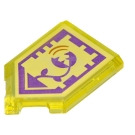 LEGO Transparent Yellow Tile 2 x 3 Pentagonal with Power Plant Power Shield (22385)
