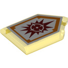 LEGO Transparent Yellow Tile 2 x 3 Pentagonal with Target Blaster Power Shield (22385 / 24330)