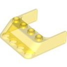 LEGO Transparant Geel Voorruit 4 x 4 x 1 (6238)