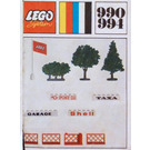 LEGO Trees en Signs (versie uit 1971 met granulaatbomen en 4 stenen) 990-1