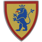 LEGO Triangular Shield (Short) with Blue Lion on Yellow (3846 / 80313)