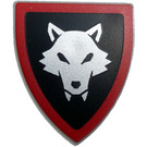 LEGO Triangular Shield (Short) with Silver Wolf Head (3846 / 109948)