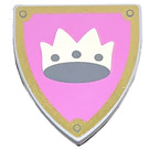 LEGO Triangular Shield (Short) with Yellow Crown on Purple (3846 / 77177)