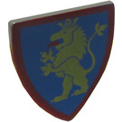 LEGO Triangular Shield (Short) with Yellow Lion on Blue (3846)