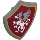 LEGO Triangular Shield with Spiked Top with Griffin on Dark Red (4972 / 113051)