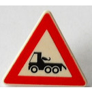 LEGO Dreieckig Sign mit Truck mit geschlitztem Clip (30259 / 83397)