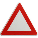 LEGO Dreieckig Sign mit Warning Dreieck mit geschlitztem Clip (30259)