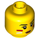 LEGO Tribal Woman Minifigure Head (Recessed Solid Stud) (3626 / 24642)