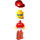 LEGO Truck Driver Ferrari Team with Torso Sticker Minifigure