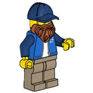 LEGO Truck Driver with Dark Orange Beard with Moustache Minifigure