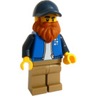 LEGO Truck Driver with Dark Orange Beard with Moustache Minifigure