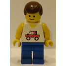 LEGO Trucker with Blue Legs and Brown Hair Minifigure