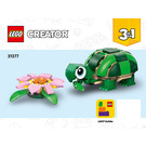 LEGO Turtle with a Water Lily Set 31377 Instructions