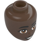 LEGO Umber Brown Aveline Minidoll Head (92198 / 106035)