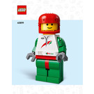 LEGO Up-Scaled Racing Driver Minifigure Set 40819 Instructions
