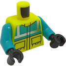 LEGO Leuchtendes Gelb Ambulance Fahrer Minifigur Torso (973 / 76382)