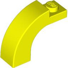 LEGO Leuchtendes Gelb Bogen 1 x 3 x 2 mit Gebogenes Oberteil (6005 / 92903)