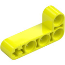 LEGO Kraftig gul Bjælke 2 x 4 Bøjet 90 grader, 2 og 4 Huller (32140 / 42137)