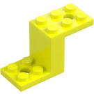 LEGO Lysande Gul Fäste 2 x 5 x 2.3 och inre knopphållare (28964 / 76766)