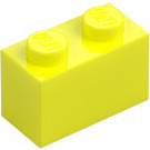 LEGO Vibrant Yellow Brick 1 x 2 with Bottom Tube (3004 / 93792)