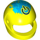 LEGO Leuchtendes Gelb Crash Helm mit Power Icon (2446 / 102424)