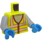 LEGO Levendig geel Maintenance Minifig Torso (973 / 76382)