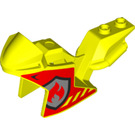 LEGO Vibrant Yellow Motorcycle Fairing with Fire Badge Logo (18895 / 84310)
