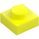 LEGO Levende gul Plate 1 x 1 (3024 / 30008)