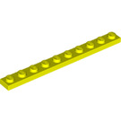 LEGO Levendig geel Plaat 1 x 10 (4477)