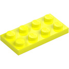 LEGO Zářivě žlutá Deska 2 x 4 (3020)