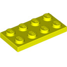 LEGO Jaune vif assiette 2 x 4 (3020)