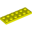 LEGO Leuchtendes Gelb Platte 2 x 6 (3795)