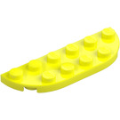 LEGO Leuchtendes Gelb Platte 2 x 6 mit Abgerundete Ecken (18980)