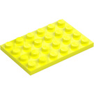 LEGO Vibrant Yellow Plate 4 x 6 (3032)