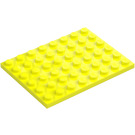 LEGO Vibrant Yellow Plate 6 x 8 (3036)