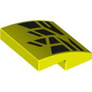 LEGO Vibrant Yellow Slope 2 x 2 Curved with Black Scales (15068 / 101401)