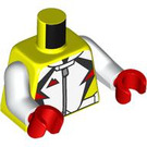 LEGO Vibrant Yellow Stunt Motorcycle Rider (60357) Minifig Torso (973 / 76382)