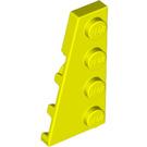 LEGO Leuchtendes Gelb Keil Platte 2 x 4 Flügel Links (41770)
