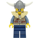 LEGO Viking Mann med Brun Pels Halsbånd Minifigur